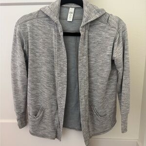 Athleta Girl Light Gray Ribbed Top